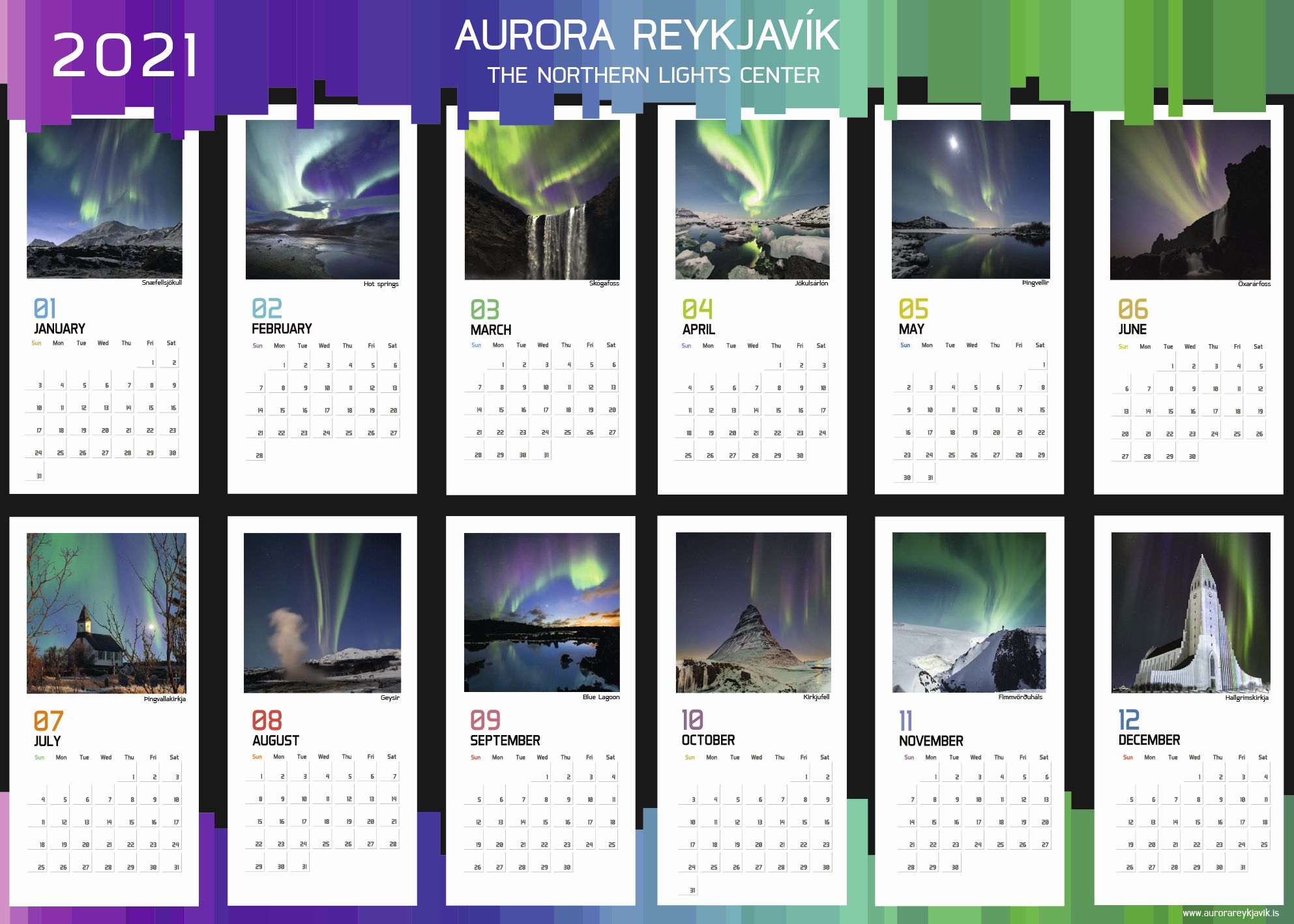 Aurora Reykjavik Calendar 2021 – Aurora Reykjavik
