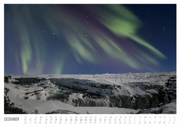 Aurora Borealis 2023 Calendar: December