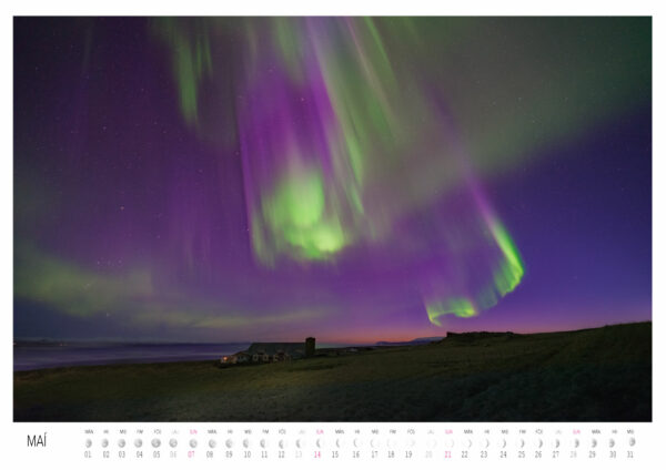 Aurora Borealis 2023 Calendar: May