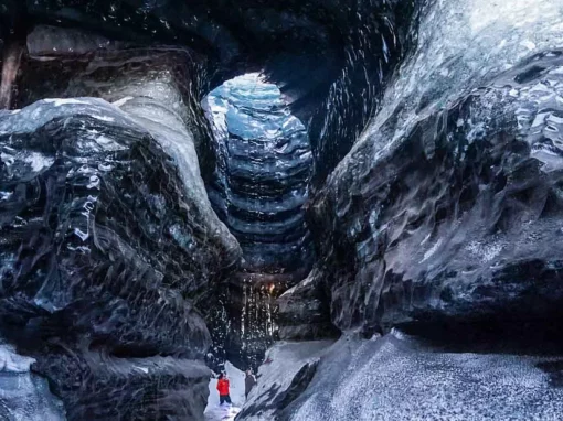 THE ICE CAVE UNDER THE VOLCANO