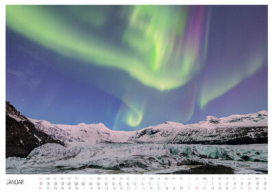 Aurora Borealis 2023 Calendar: January