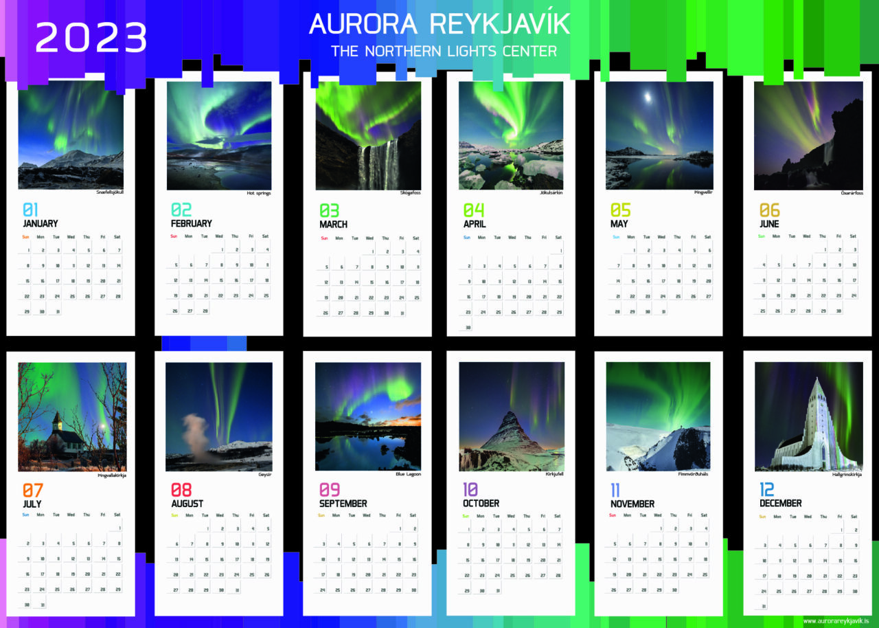 Aurora Reykjavik Calendar 2023 Aurora Reykjavik