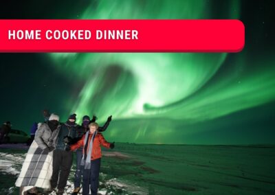 EXCLUSIVE NORTHERN LIGHTS TOUR WITH HOME COOKED DINNER AND PRO PHOTOS