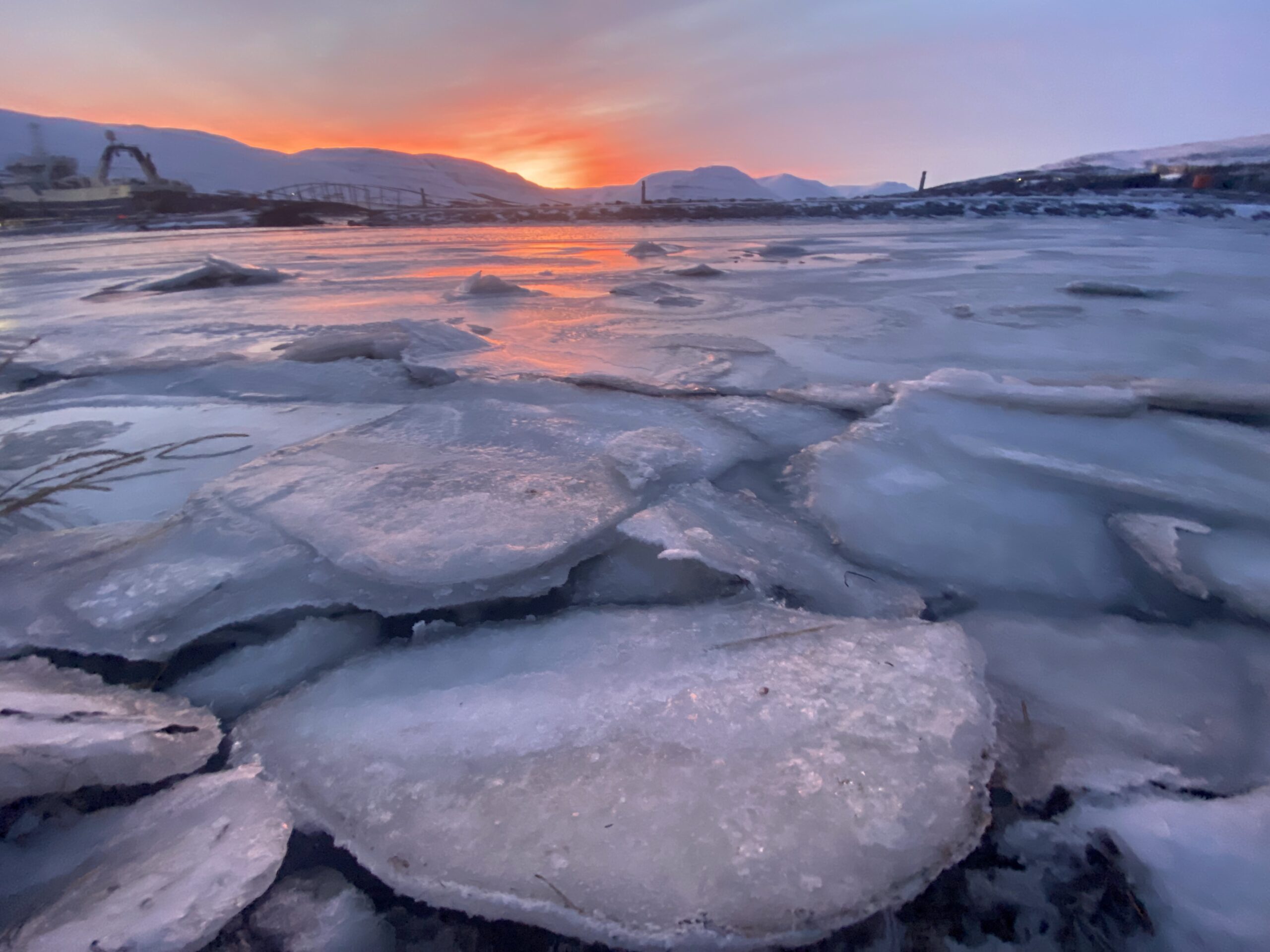 Frozen Fjord in Akureyri Frozen Fjord in Akureyri