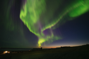 Northern Lights over an Icelandic farm