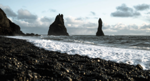 View from Reynisfjara black sand beach