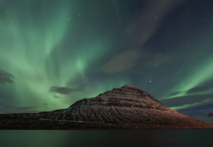 Northern Lights over the ocean