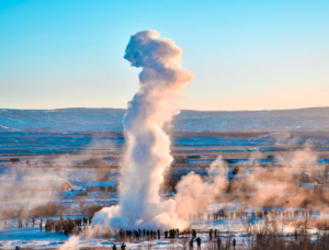 Strokkur erupting at Geysir