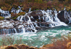 Hraunfossar waterfall