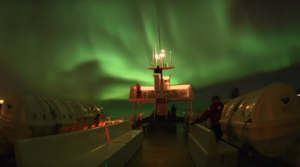 Northern lights from a cruise