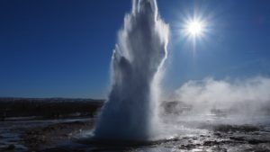 Strokkur erupting at Geysir