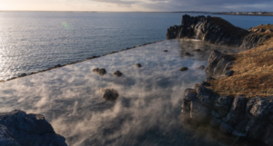 Sky Lagoon infinity pool on the oceanside