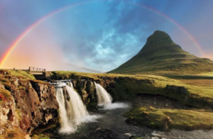 The iconic Kirkjufell mountain