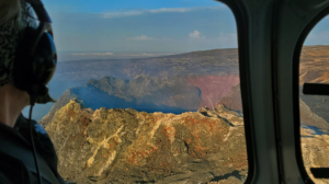 View from inside helicopter