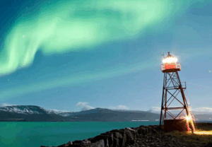 Northern Lights over the fjord
