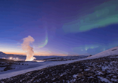 Aurora over Hellisheiði, Iceland